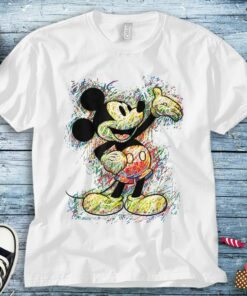 Mickey Mouse Colorful Sketch Disney Mickey And Friends Unisex Tee Adult T-shirt Kid Shirt Long Sleeve Hoodie Sweatshirt Woman's Tank