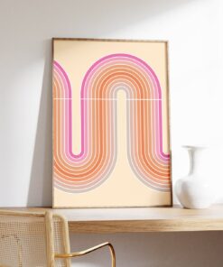 Midcentury Groovy 70s Poster Wall Art Print