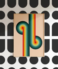 Midcentury Modern 70s Poster Wall Art Print