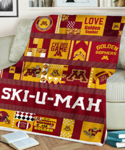 Minnesota Golden Gophers Sherpa Fleece Blanket Gifts for NCAA Fans