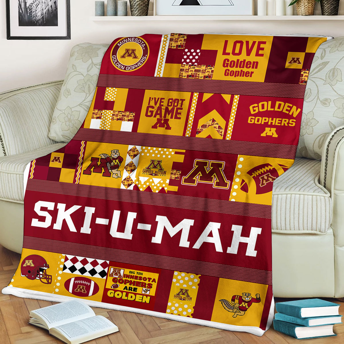 Minnesota Golden Gophers Sherpa Fleece Blanket Gifts for NCAA Fans