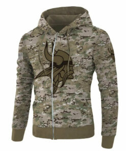 Minnesota Vikings Camouflage Hoodie 3D Printed Gifts for Fans