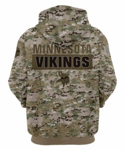 Minnesota Vikings Camouflage Hoodie 3D Printed Gifts for Fans