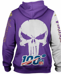 Minnesota Vikings Skull Hoodie Gifts for Fans