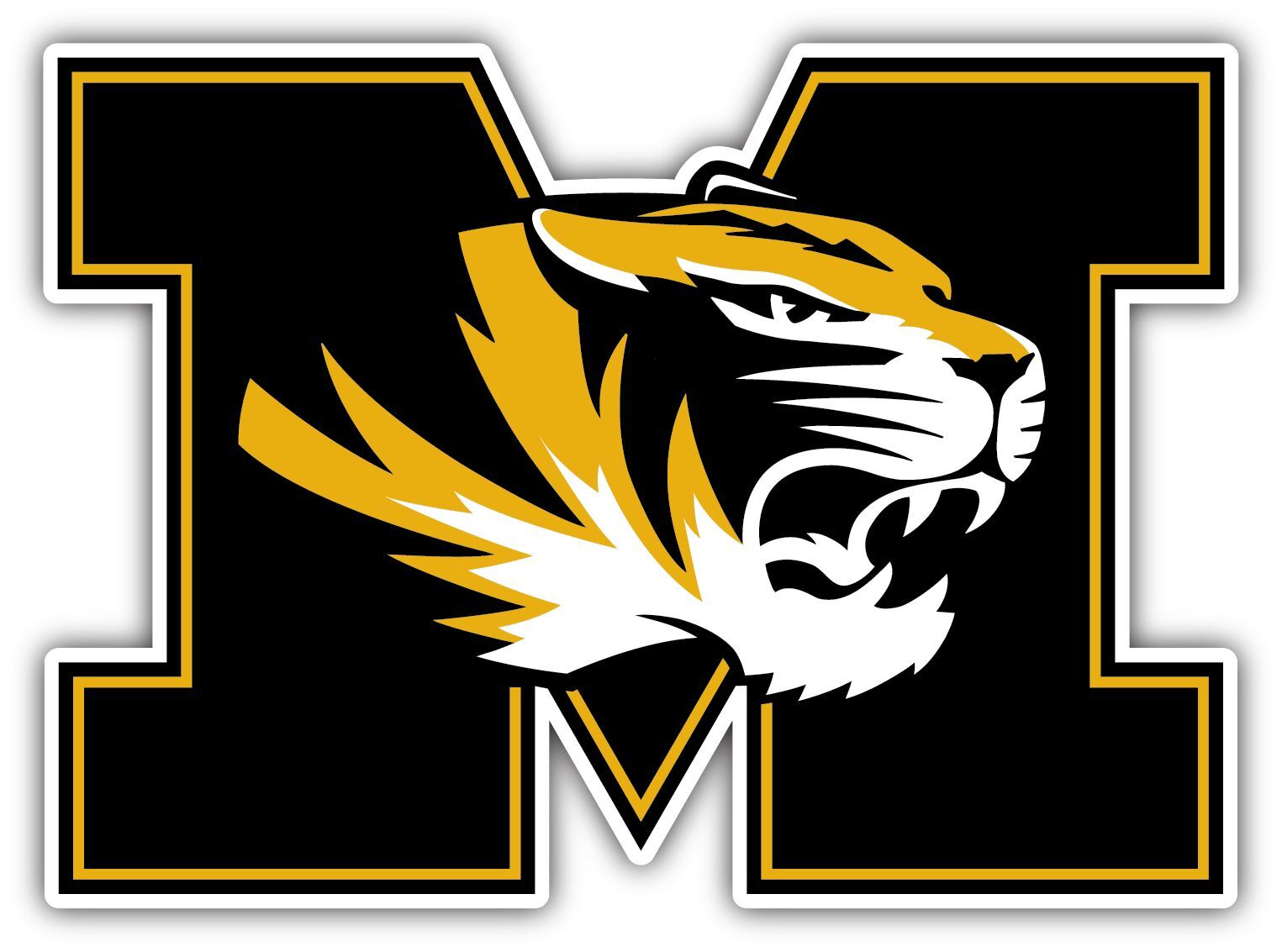 Missouri Tigers University College NCAA Logo Vinyl Decals Sticker For Car Truck Door And Window Laptop Gift For Fans