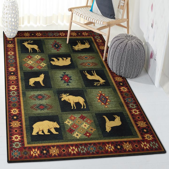 Modern Rugs, Cabin Rustic Rug, Rustic Rug, Rustic Lodge Area Rugs, Carpet for Living Room A24