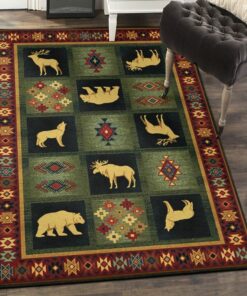 Modern Rugs, Cabin Rustic Rug, Rustic Rug, Rustic Lodge Area Rugs, Carpet for Living Room A24