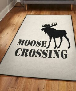 Moose Area Rugs For Living Room, Rustic Moose Rug, Rustic Rug, Rustic Lodge Area Rugs, Carpet for Living Room A12