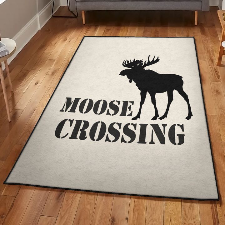 Moose Area Rugs For Living Room, Rustic Moose Rug, Rustic Rug, Rustic