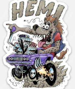 Muscle Car Sticker American Made Car Show Rat Fink Automotive Rat Rod Door Art Vinyl Decals