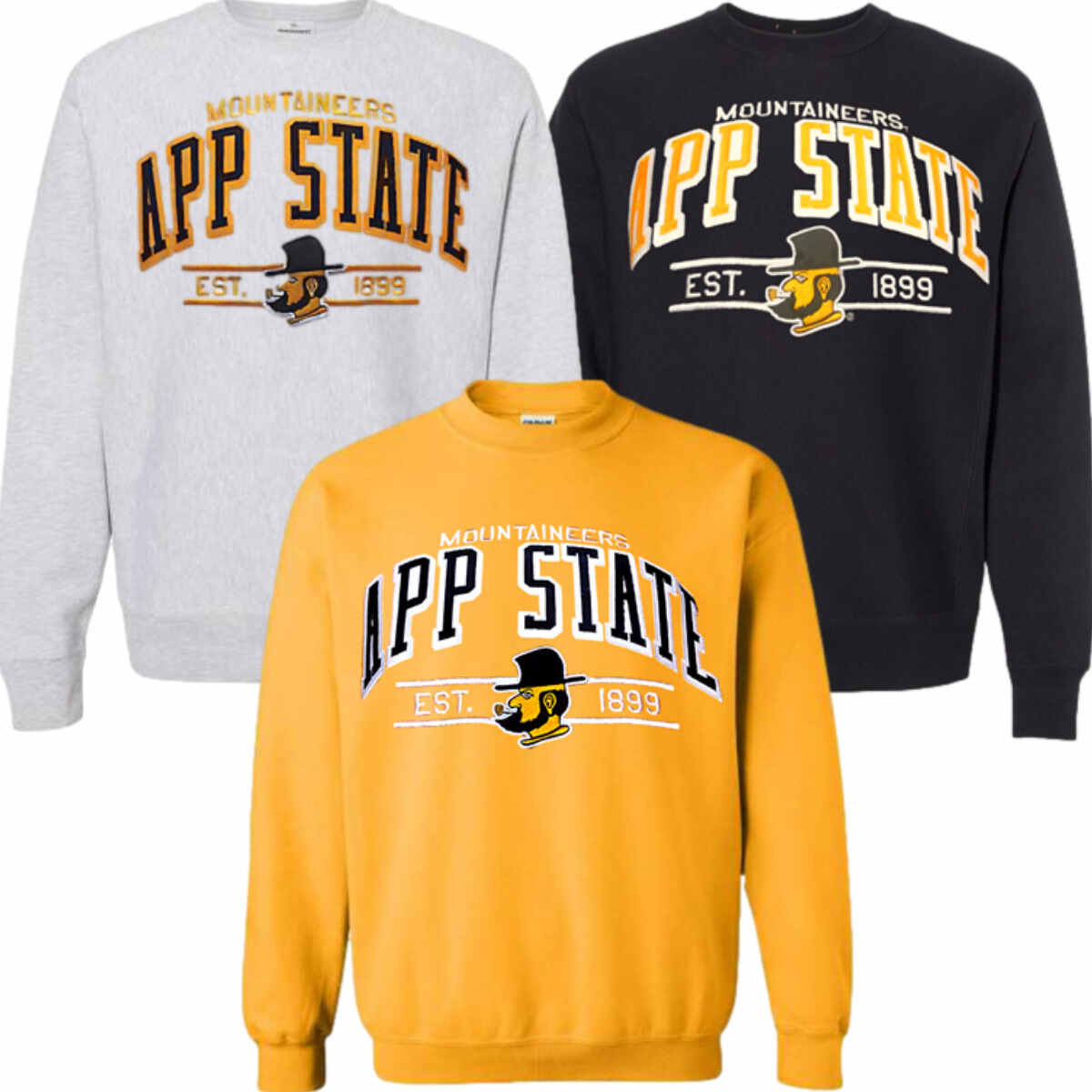 Mv Sport App 1899 Yosef Emb Crew, App State Shirts Gifts for Fans