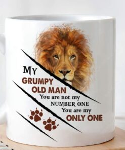 My Grumpy Old Man Jesus Memorial Mug For Dad Or Mom In Heaven Jesus Lover From Daughter Son On Birthday Anniversary Mother's Day Father's Day Mug