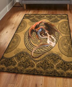 Mythical Creature Area RuFor Living Room, Dragon Rug, Dragon Area Rug, Dragon Themed Rugs, Gift For Dragon Lovers, Personalized Rug, Carpet For Living Room, Bedding Room Home Decor DG151