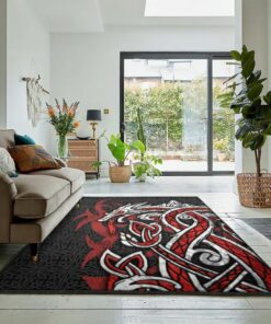 Mythical Creature Area Rugs, Red Celtic Dragon Rug, Dragon Area Rug, Dragon Themed Rugs, Gift For Dragon Lovers, Personalized Rug, Carpet For Living Room, Bedding Room Home Decor DG144