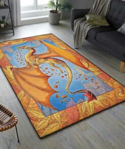 Mythical Creature Art Deco Rug, Dragon Rug, Dragon Area Rug, Dragon Themed Rugs, Gift For Dragon Lovers, Personalized Rug, Carpet For Living Room, Bedding Room Home Decor DG41
