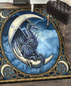 Mythical Creature Dining Room Rug, Dragon Rug, Dragon Area Rug, Dragon Themed Rugs, Gift For Dragon Lovers, Personalized Rug, Carpet For Living Room, Bedding Room Home Decor DG42