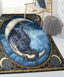 Mythical Creature Dining Room Rug, Dragon Rug, Dragon Area Rug, Dragon Themed Rugs, Gift For Dragon Lovers, Personalized Rug, Carpet For Living Room, Bedding Room Home Decor DG42