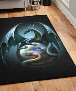 Mythical Creature Indoor Outdoor Carpet, Dragon Rug, Dragon Area Rug, Dragon Themed Rugs, Gift For Dragon Lovers, Personalized Rug, Carpet For Living Room, Bedding Room Home Decor DG111