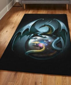 Mythical Creature Indoor Outdoor Carpet, Dragon Rug, Dragon Area Rug, Dragon Themed Rugs, Gift For Dragon Lovers, Personalized Rug, Carpet For Living Room, Bedding Room Home Decor DG111