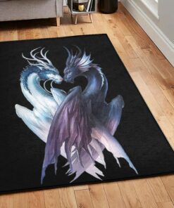 Mythical Creature Indoor Outdoor Rugs, Dragon Rug, Dragon Area Rug, Dragon Themed Rugs, Gift For Dragon Lovers, Personalized Rug, Carpet For Living Room, Bedding Room Home Decor DG163