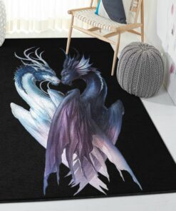 Mythical Creature Indoor Outdoor Rugs, Dragon Rug, Dragon Area Rug, Dragon Themed Rugs, Gift For Dragon Lovers, Personalized Rug, Carpet For Living Room, Bedding Room Home Decor DG163