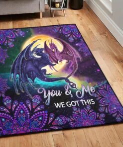 Mythical Creature Modern Area Rugs, Dragon We Got This Rug, Dragon Area Rug, Dragon Themed Rugs, Gift For Dragon Lovers, Personalized Rug, Carpet For Living Room, Bedding Room Home Decor DG157