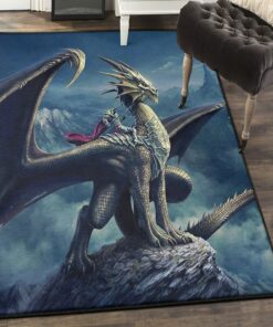 Mythical Creature Non Shedding Area Rug, Dragon Rug, Dragon Area Rug, Dragon Themed Rugs, Gift For Dragon Lovers, Personalized Rug, Carpet For Living Room, Bedding Room Home Decor DG89