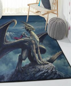 Mythical Creature Non Shedding Area Rug, Dragon Rug, Dragon Area Rug, Dragon Themed Rugs, Gift For Dragon Lovers, Personalized Rug, Carpet For Living Room, Bedding Room Home Decor DG89
