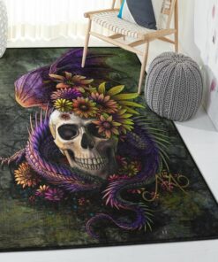 Mythical Creature Playroom Rug, Dragon Skull Rug, Skull Area Rug, Skull Rug for Living Room Bedroom Home Skull A73