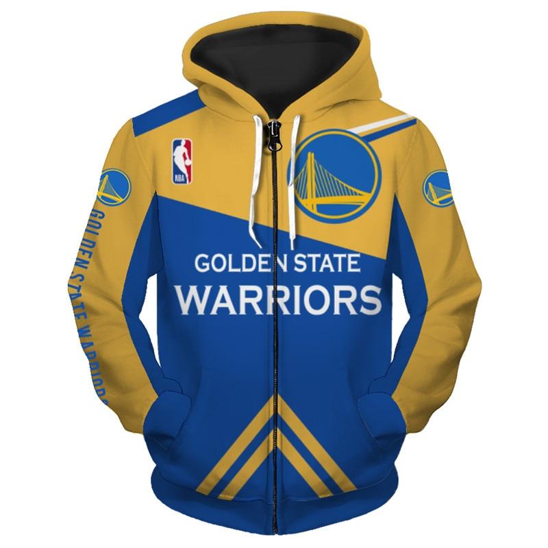 NBA Hoodies 3D Golden State Warriors Hoodie Mens Gifts for Fans