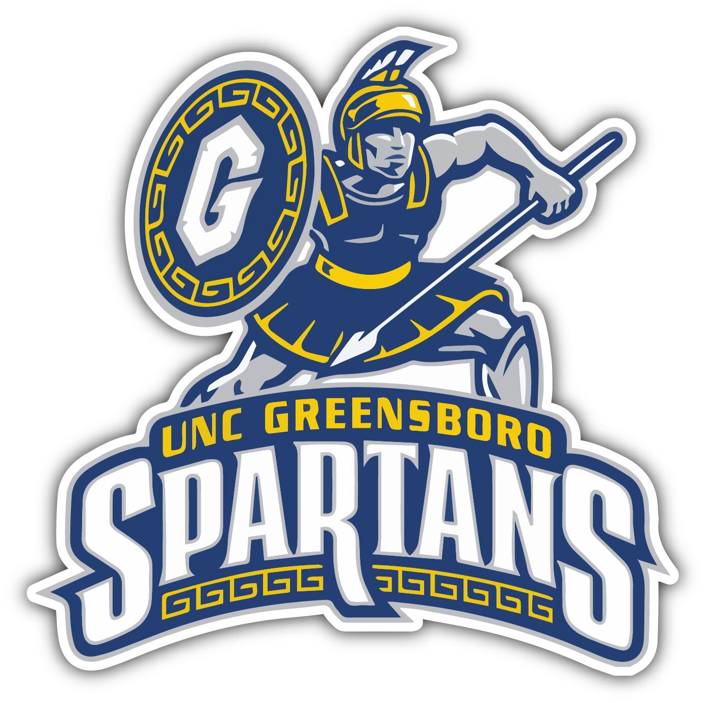 NC Greensboro Spartans College NCAA Logo Vinyl Decals Sticker For Car Truck Door And Window Laptop Gifts For Fan