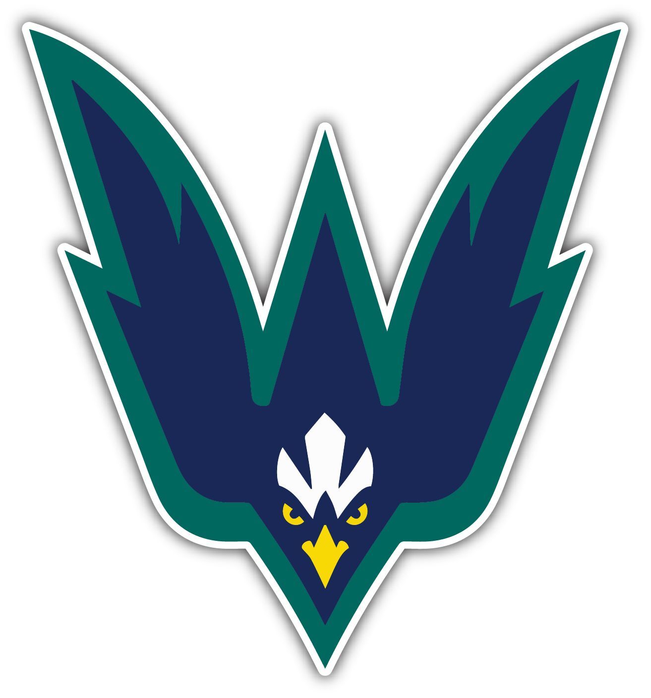 NC Wilmington Seahawks College NCAA Logo Vinyl Decals Sticker For Car Truck Door And Window Laptop Gift For Fans