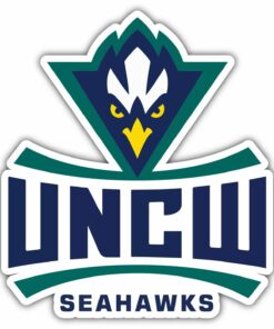 NC Wilmington Seahawks College NCAA Logo Vinyl Decals Sticker For Car Truck Door And Window Laptop Gifts For Fans