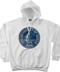 NCAA Akron Zips 50/50 Blended 8-Ounce Vintage Circle Hooded Sweatshirt