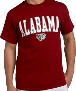 NCAA Alabama Crimson Tide 100% Cotton Short Sleeve T-Shirts, Alabama Sweatshirt Full Size Gifts for NCAA Fans