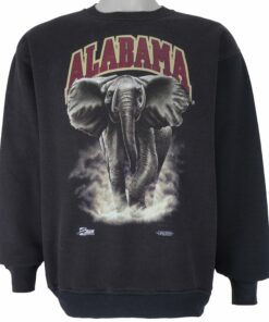 NCAA Alabama Crimson Tide Crew Neck Sweatshirt 1990s Vintage Style Hoodie Shirt Reprinted Full Size Gifts for Fans