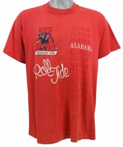 NCAA Alabama Crimson Tide, Roll Tide T-Shirt 1990s Vintage Style Hoodie Sweatshirt Reprinted Full Size Gifts for Fans