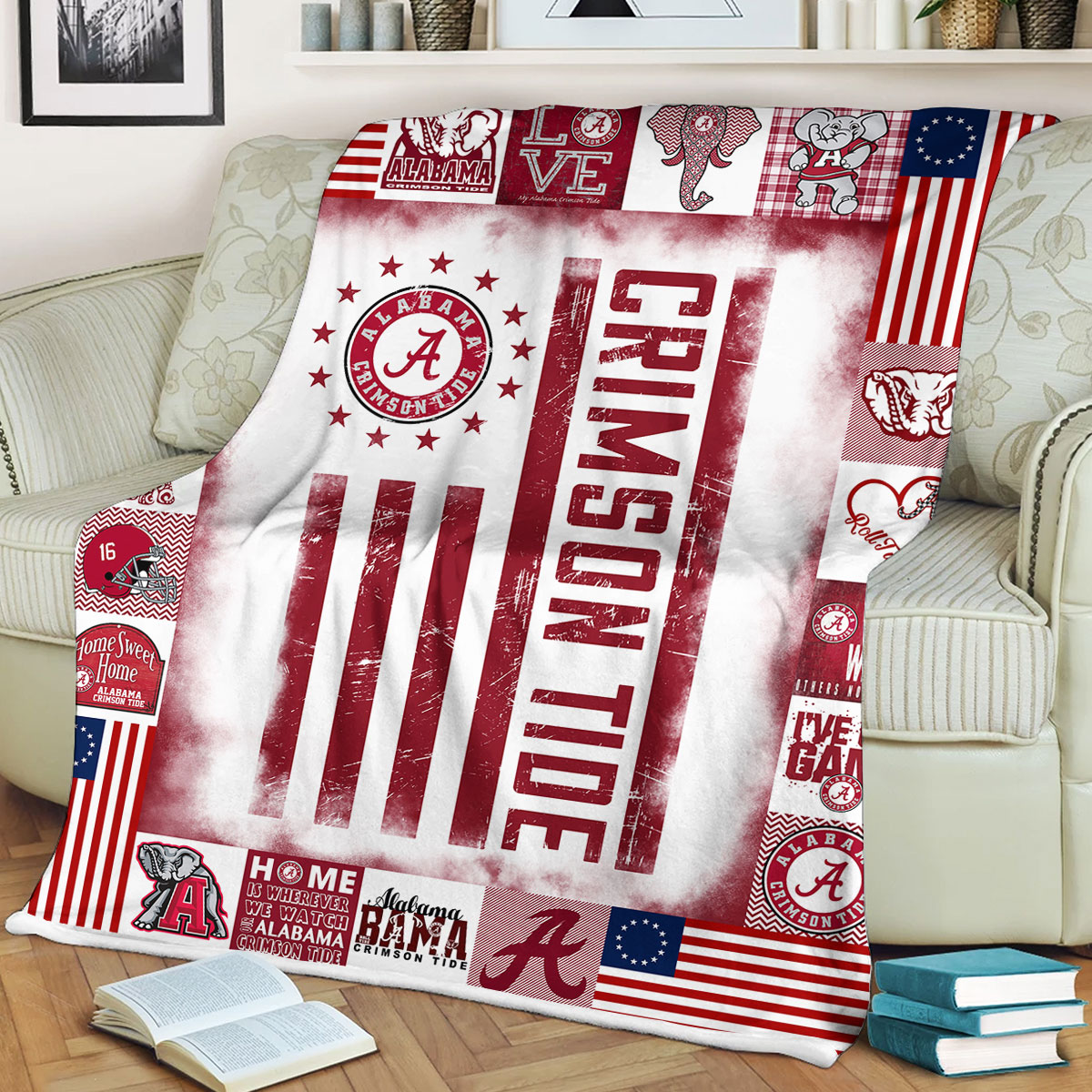 NCAA Alabama Crimson Tide Sherpa Fleece Blanket