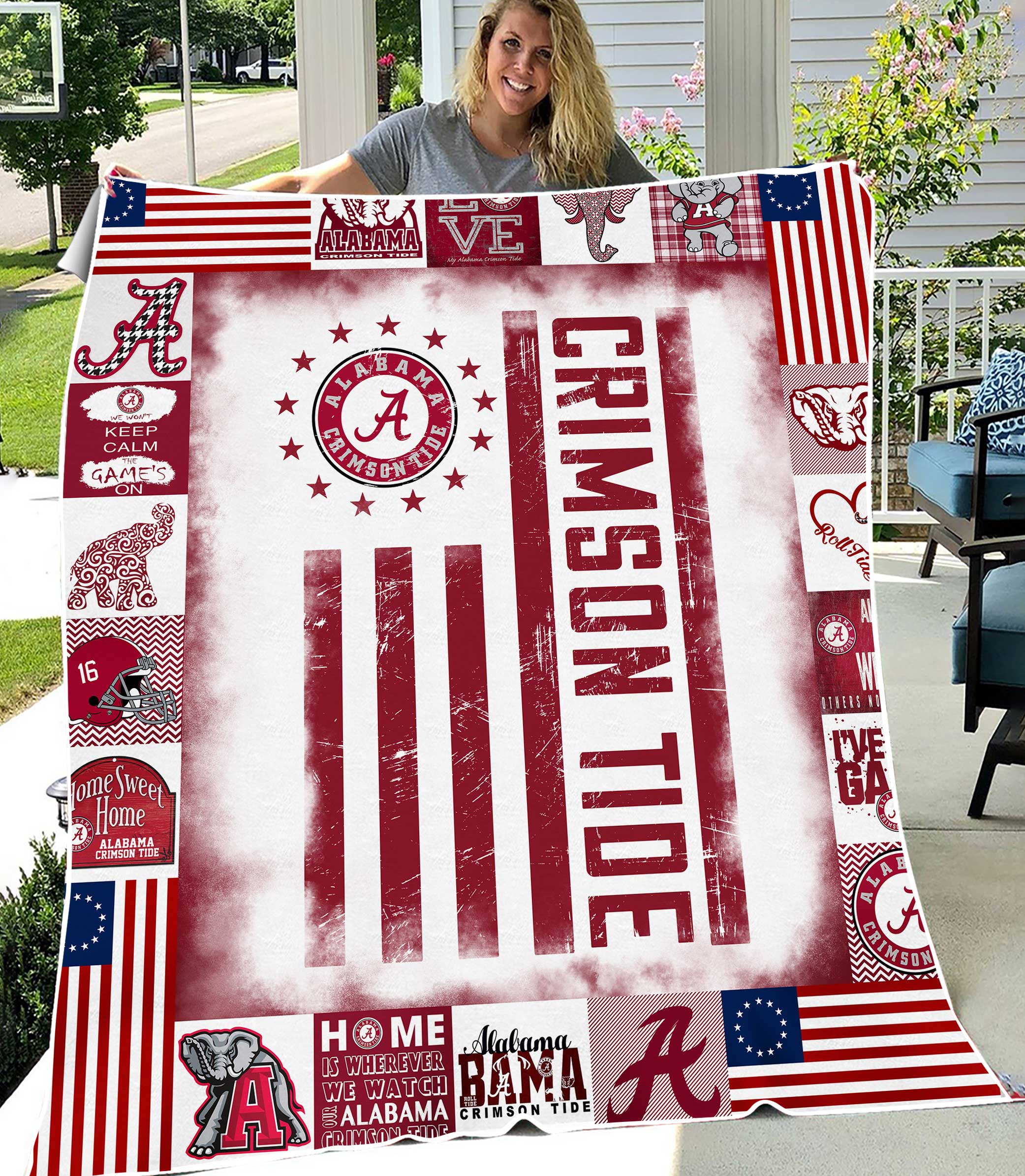 NCAA Alabama Crimson Tide Sherpa Fleece Blanket