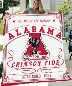 NCAA Alabama Crimson Tide Sherpa Fleece Blanket Gifts For Fans