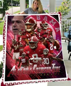 NCAA Alabama Crimson Tide Sherpa Fleece Blanket Gifts For Football Fans