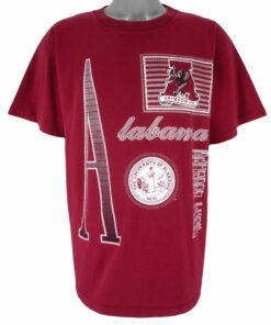 NCAA Alabama Crimson Tide T-Shirt 1990s Vintage Style Hoodie Sweatshirt Reprinted Full Size Gifts for Fans