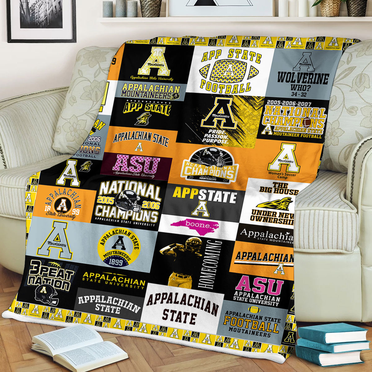 NCAA Appalachian State Mountaineers Sherpa Fleece Blanket