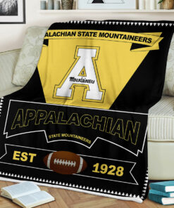 NCAA Appalachian State Mountaineers Sherpa Fleece Blanket Football Fans Gifts