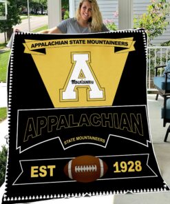 NCAA Appalachian State Mountaineers Sherpa Fleece Blanket Football Fans Gifts