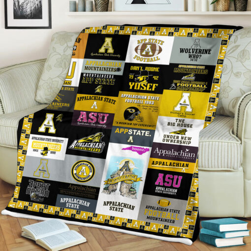 NCAA Appalachian State Mountaineers Sherpa Fleece Blanket University Football Gifts