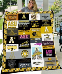 NCAA Appalachian State Mountaineers Sherpa Fleece Blanket University Football Gifts