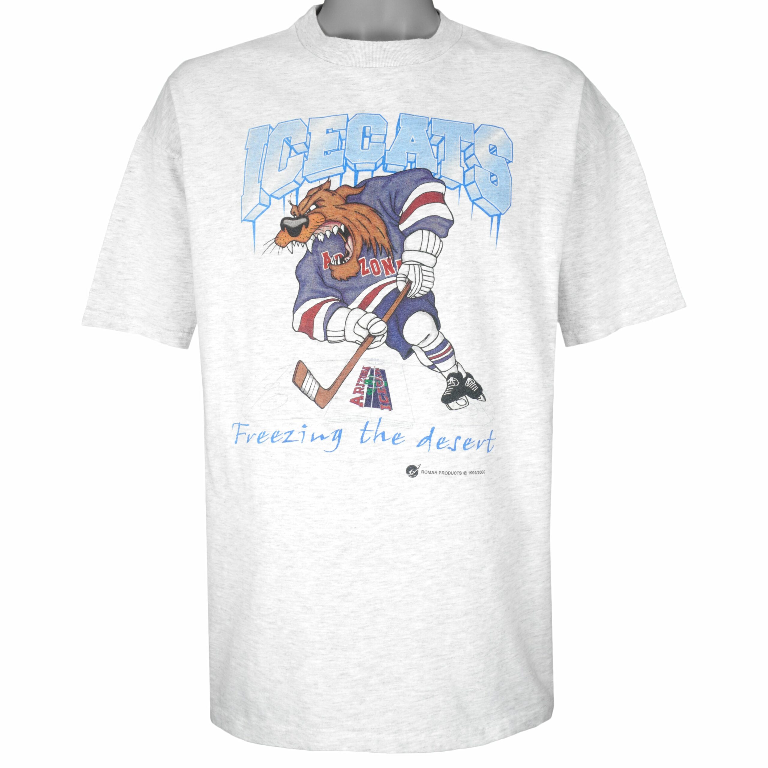 NCAA Arizona Icecats Freezing the Desert T-Shirt 1999 Vintage Style Hoodie Sweatshirt Reprinted Full Size Gifts for Fans