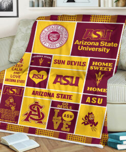 NCAA Arizona State Sun Devils Sherpa Fleece Blanket Football Fan Gifts