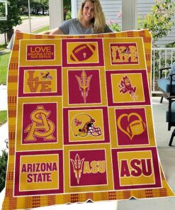 NCAA Arizona State Sun Devils Sherpa Fleece Blanket Gifts for Fans